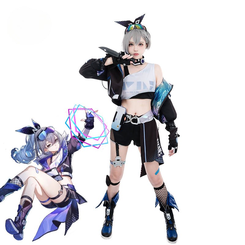 Game Honkai Star Rail Silber Wolf Cosplay Kostüm Stellaron Jäger Silber Wolf Uniform Damen Halloween Party Anzug