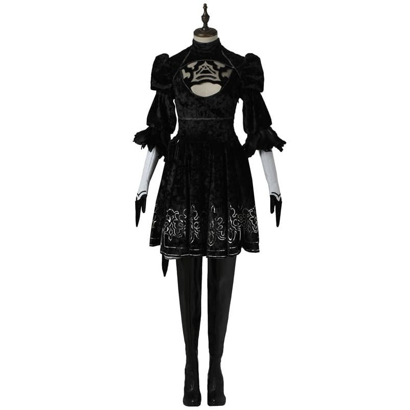 Nier Automata Yorha 2B Cosplay Kostüm für Frauen Mädchen Halloween Karneval Outfit