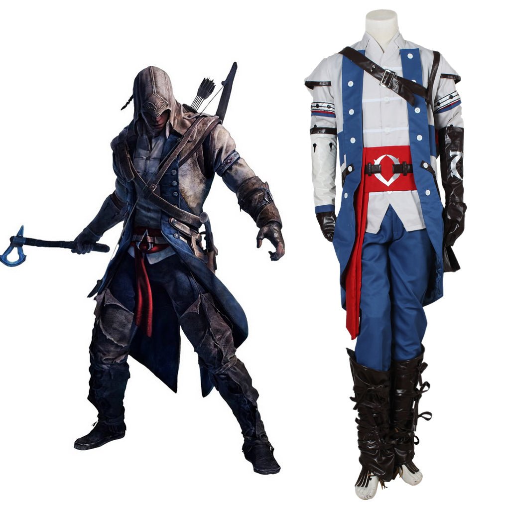 Connor Render Uniform Cosplay Kostüm | Spiel Cosplay Serie | Hochwertiges Rollenspiel-Outfit