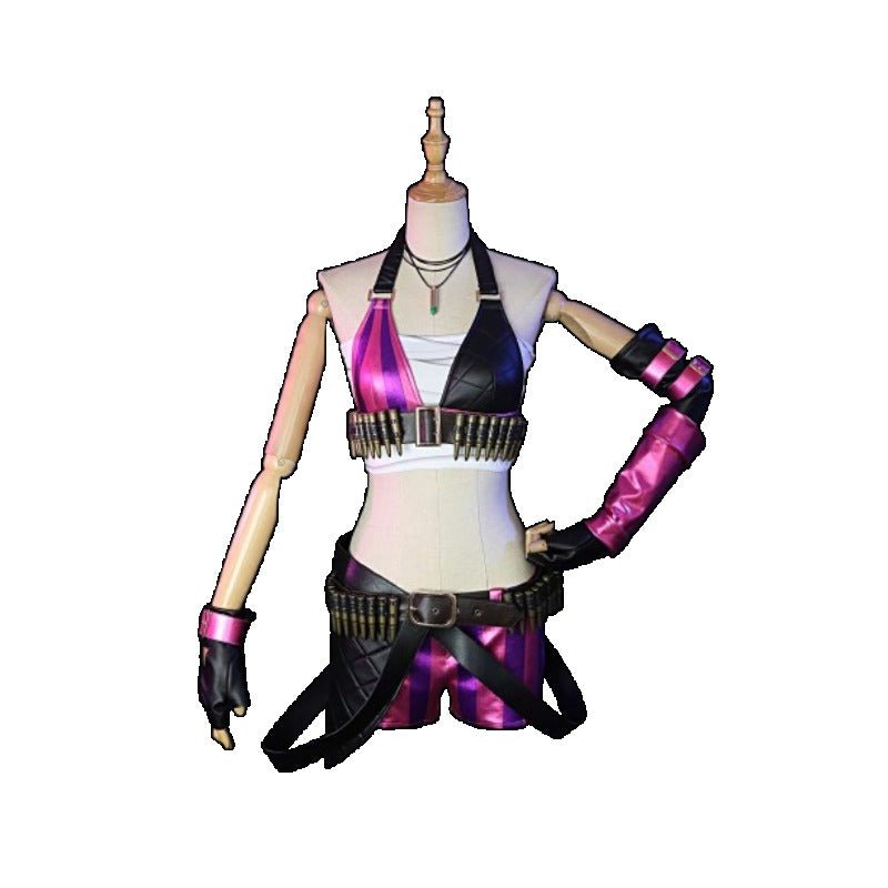 Jinx Sexy Uniform Cosplay Kostüm - League of Legends Loose Cannon Halloween Outfit