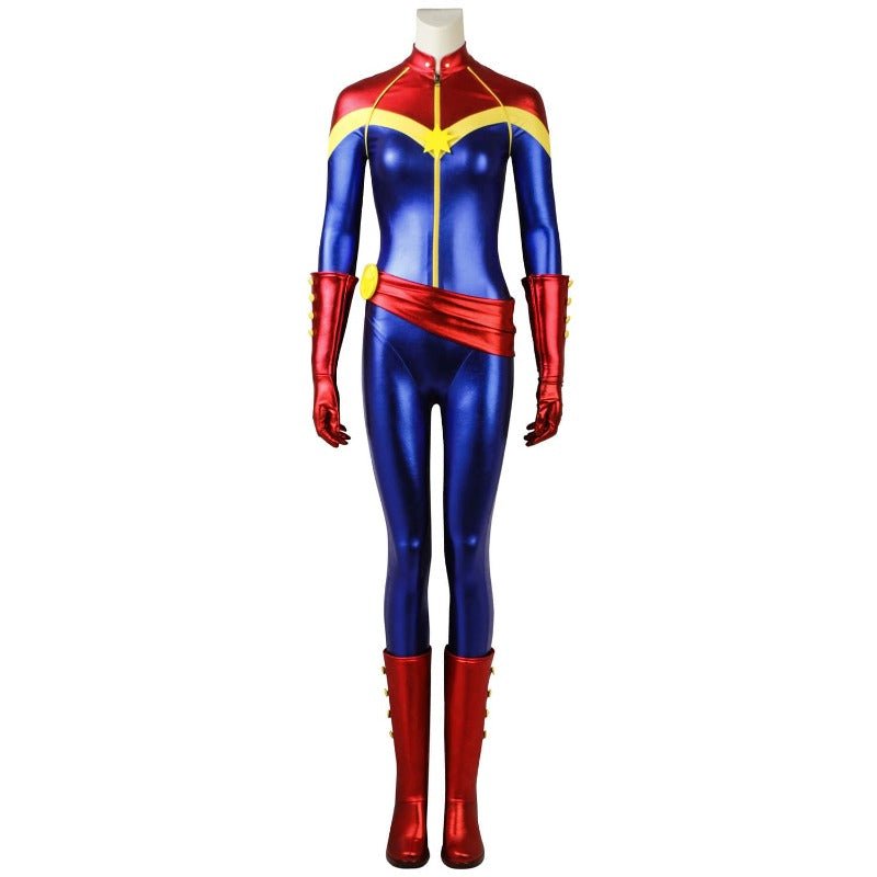 Superheld Captain Marvel Kinder Cosplay Kostüm - Avengers Bodysuit Jumpsuit für Halloween