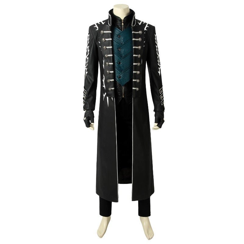 Vergil Trenchcoat – Authentisches Devil May Cry 5 Cosplay Kostüm von Silberkönig