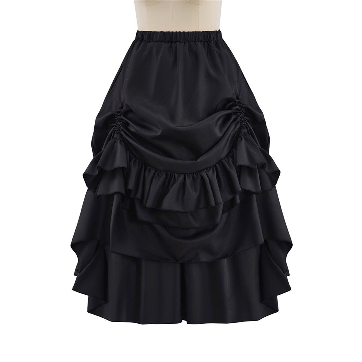 Mittelalterliches Gotisches Schwarzes Bustier Rock Cosplay Kostüm