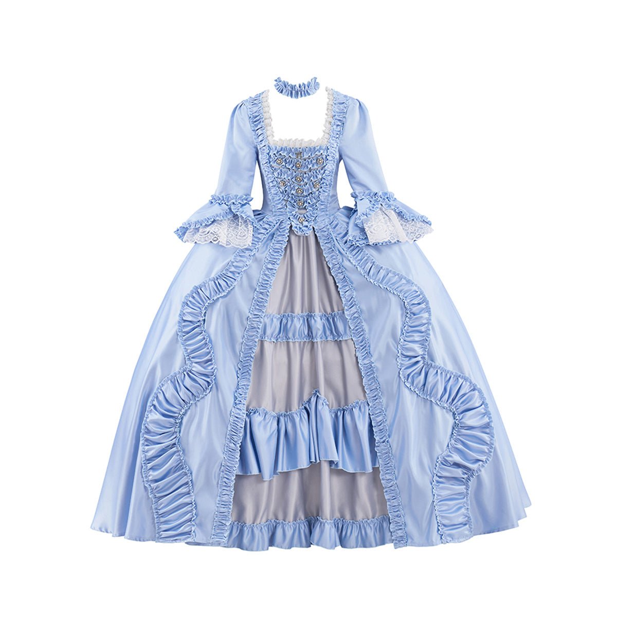 Rokoko Hellblaues Kleid – Elegantes Cosplay-Kostüm für Enthusiasten