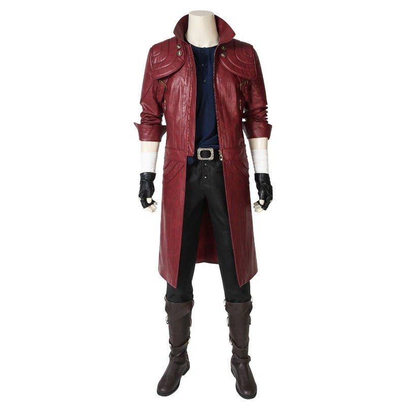 Devil May Cry 5 Dante Cosplay Kostüm Halloween Outfit mit Schuhen - Silberkönig