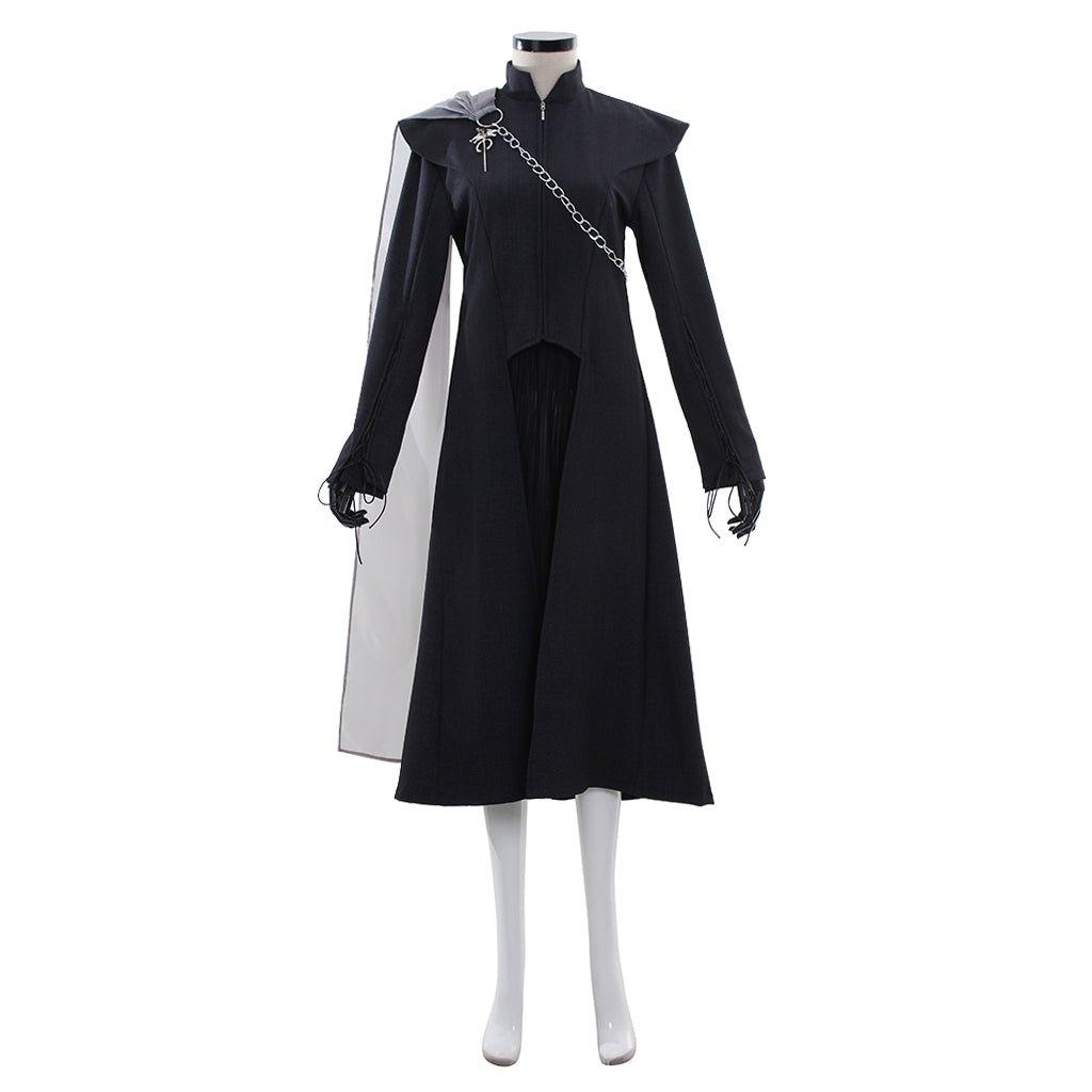 Weihnachts Daenerys Targaryen Cosplay Kostüm | Schwarzer Umhang & Mittelalter Kleid