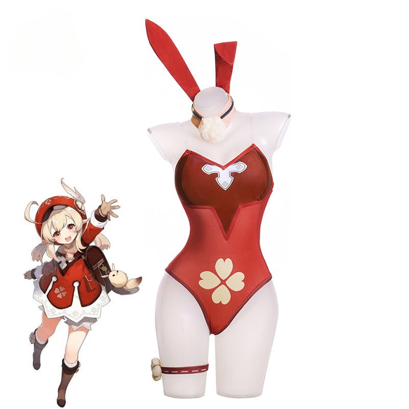 Weihnachts Hasenmädchen Klee Cosplay Kostüm Genshin Impact Klee Bunny Kostüm