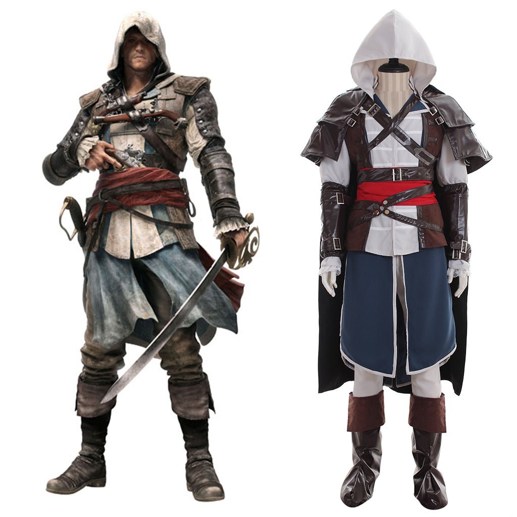 Edward Kenway Komplettes Set mit Schuhen - Assassin’s Creed Black Flag Anzug für Erwachsene