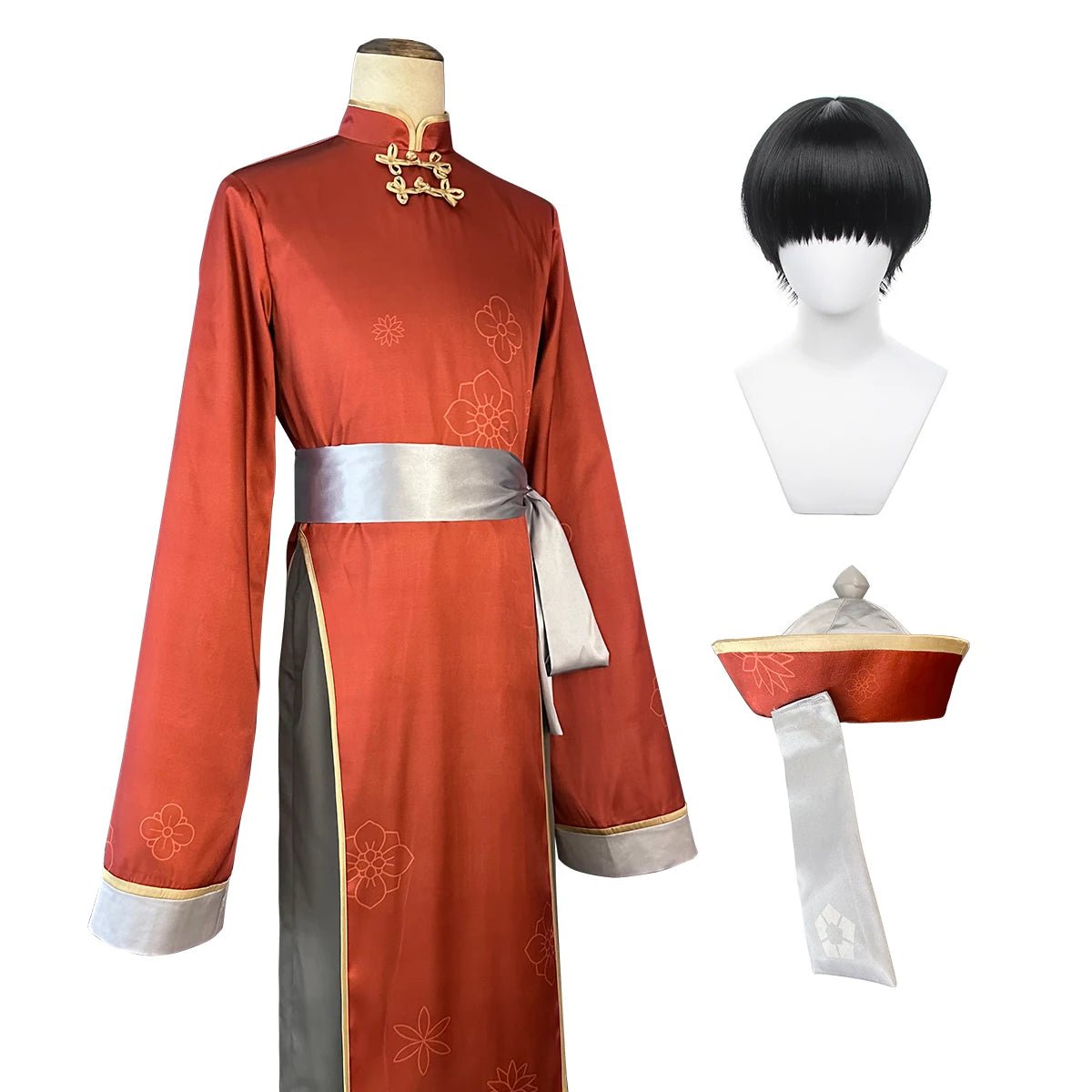 Blue Lock Anime Niko Cosplay China Kostüm Kung Fu Tang Anzug Bühnenperücke Rose Netz Synthetikfasern Verstellbare Größe Geschenk