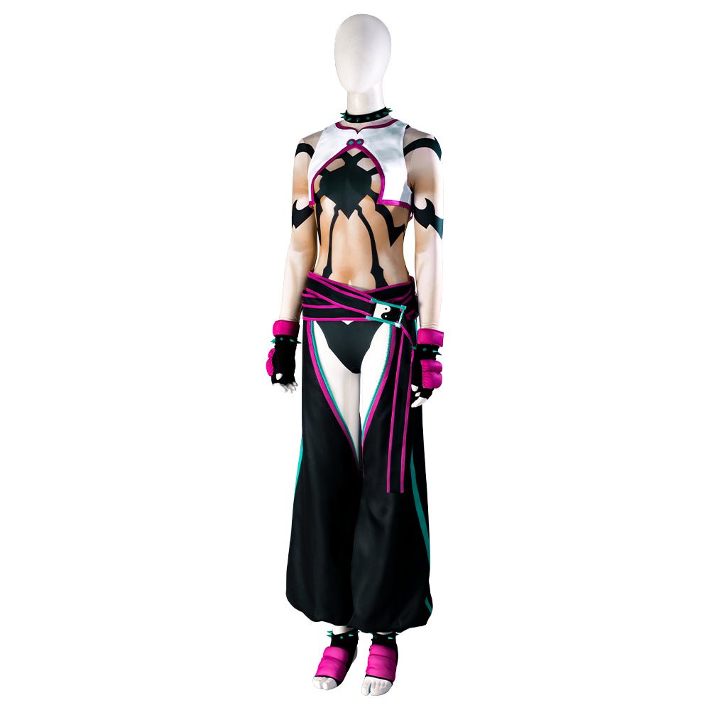 Deluxe Street Fighter VI Juri Han Cosplay Kostüm - Komplettes Set für Fans