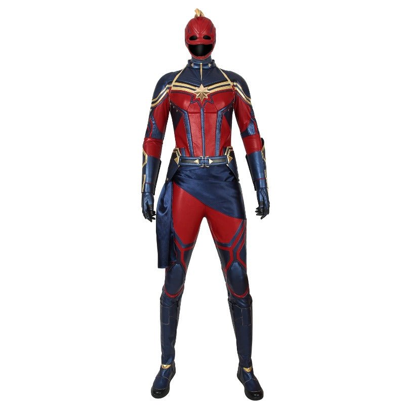Avengers 4 Endgame Captain Marvel Jumpsuit Cosplay Kostüm + Schuhe