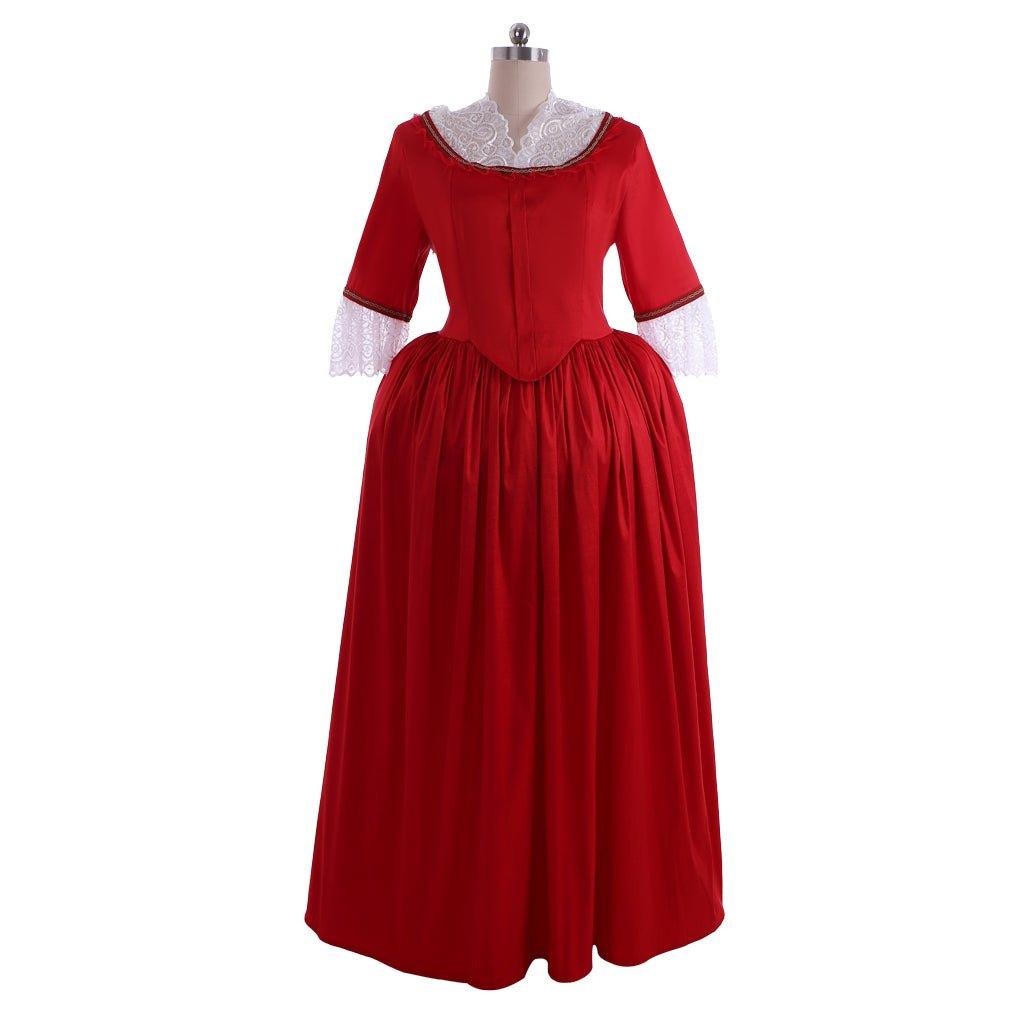 Outlander Claire Randall Roter Ballkleid Cosplay Kostüm | Rococo & Mittelalter Stil Kleid für Cosplay & Events