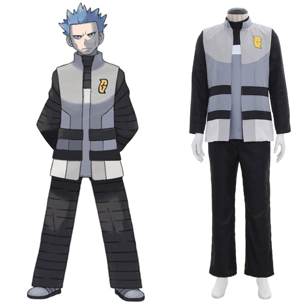 Pokémon Galaktischer Boss Cyrus Cosplay Kostüm - Team Galaktischer Leiter Outfit
