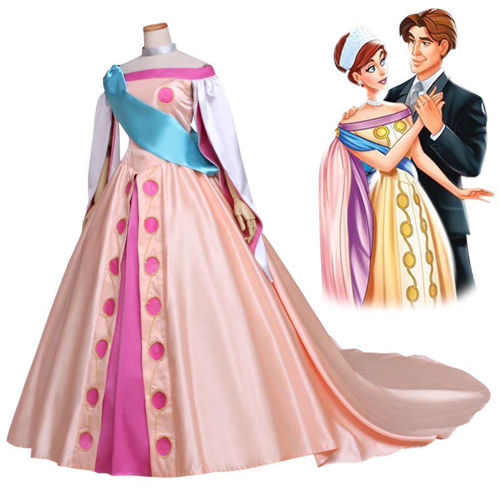 Prinzessin Anastasia Cosplay Kostüm Kleid | Elegantes Disney-inspiriertes Kleid für Frauen für Cosplay & Events