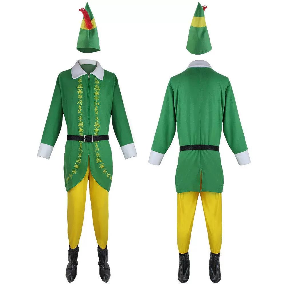 Neues Weihnachts-Cosplay-Kostüm | Santa Claus Elf Outfit | Festliches grünes Elf-Anime-Kostüm für Männer