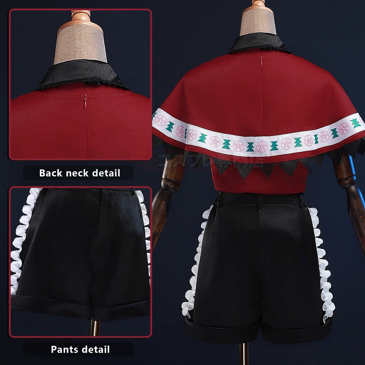 OSHI NO KO Anime Mem-Cho Cosplay Kostüm Perücke Schal Shorts Rose Netz Synthetikfaser Halloween Weihnachten