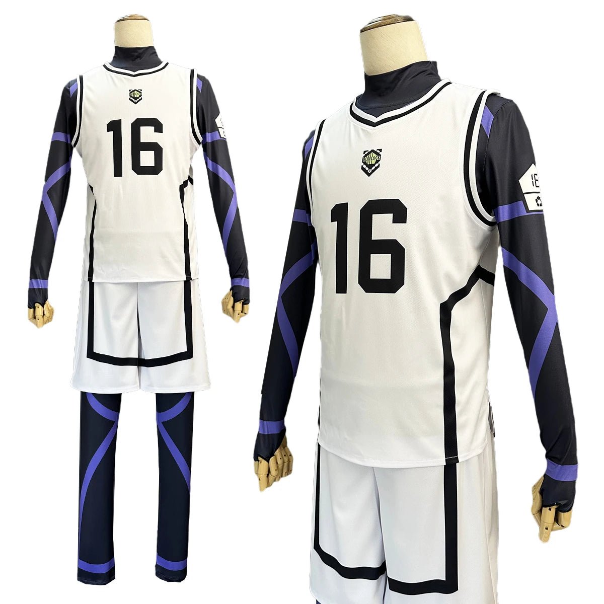 Blue Lock Anime Cosplay Kostüm Perücke NAGI Bachira Isagi Barou Weißes Fußballtrainingsoutfit Tägliche Trage Rose Netz Synthetik