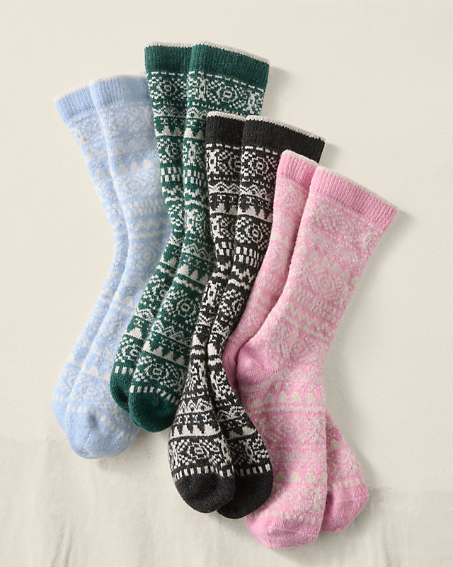 Wool & Cashmere Nordic Fair Isle Socks
