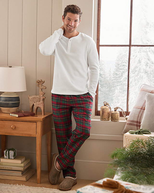 Men's Organic-Pima-Cotton Flannel Pants