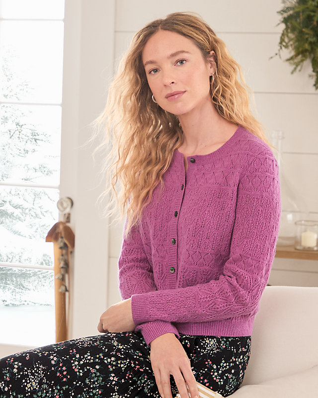 Alice Cashmere Pointelle Cardigan