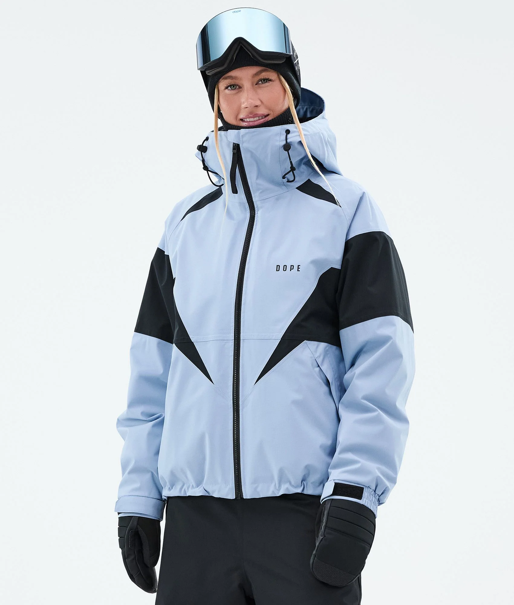 Snowboard Jacket Women Spike Light Blue/Black