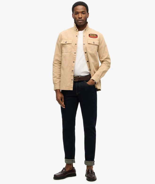 Patched Canvas Overshirt