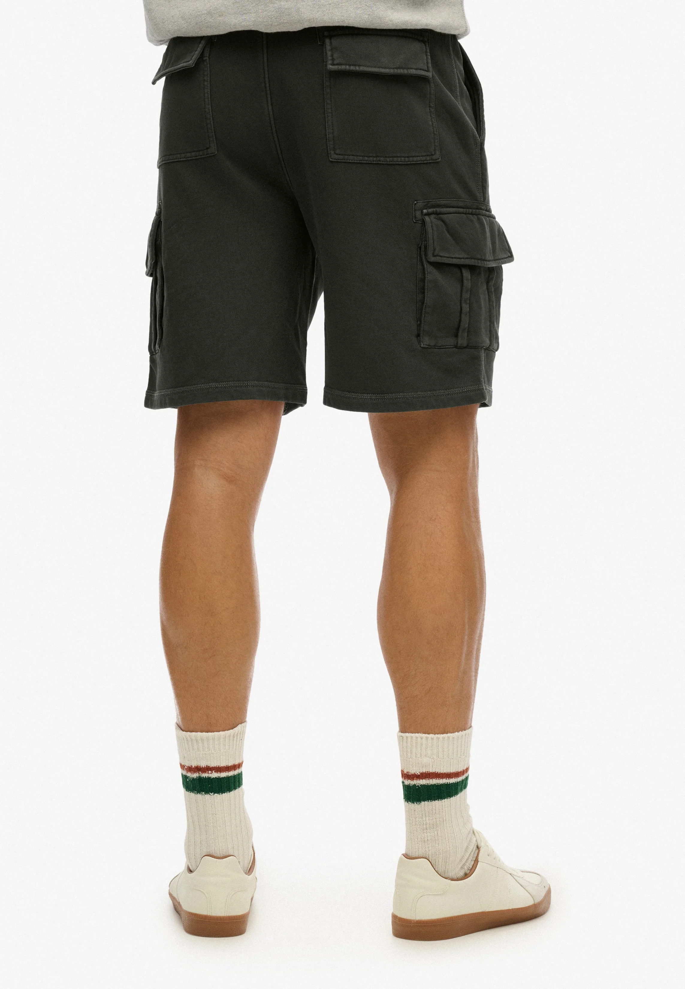 Contrast Stitch Cargo Shorts