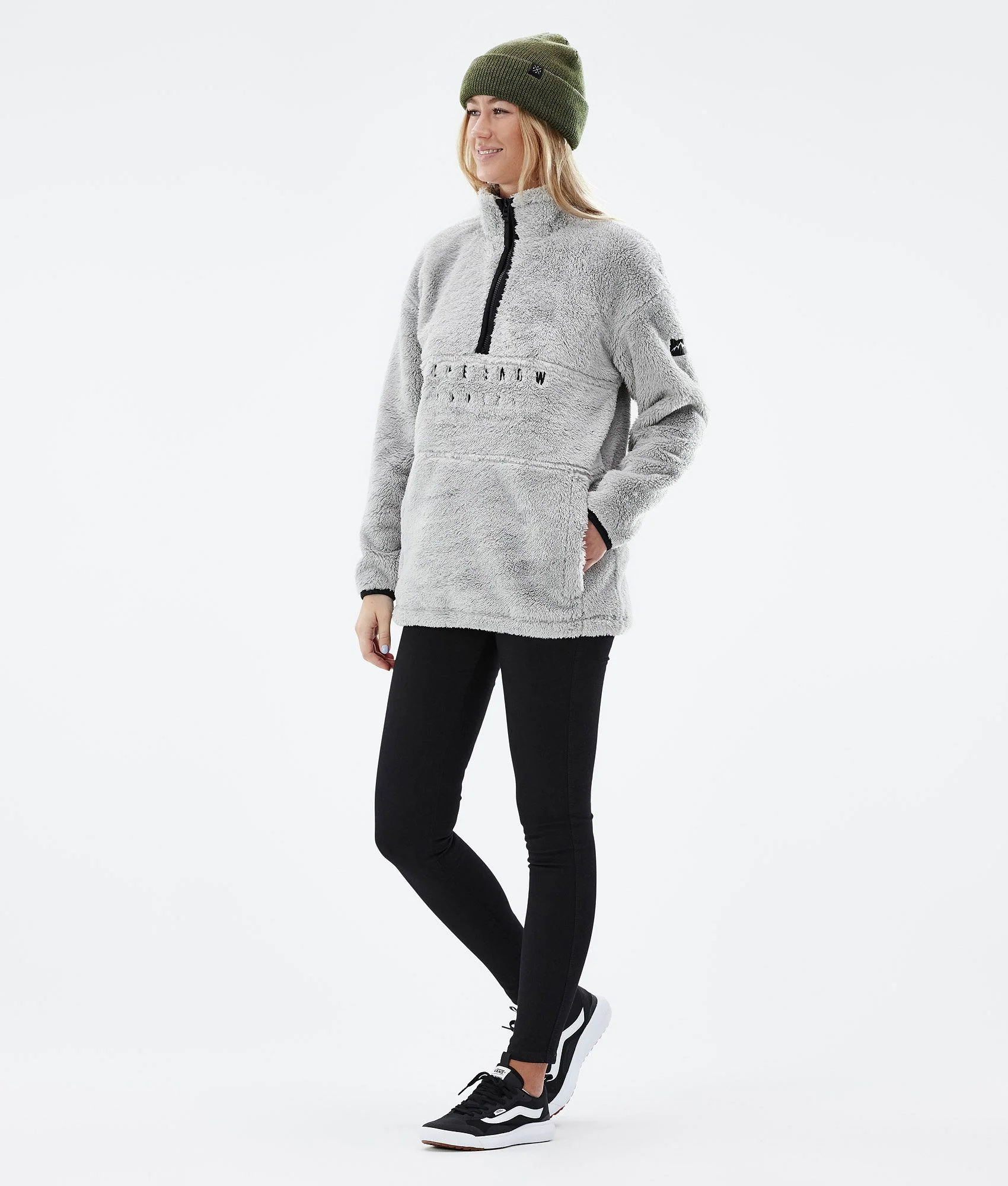 Fleece Sweater Women Light Grey