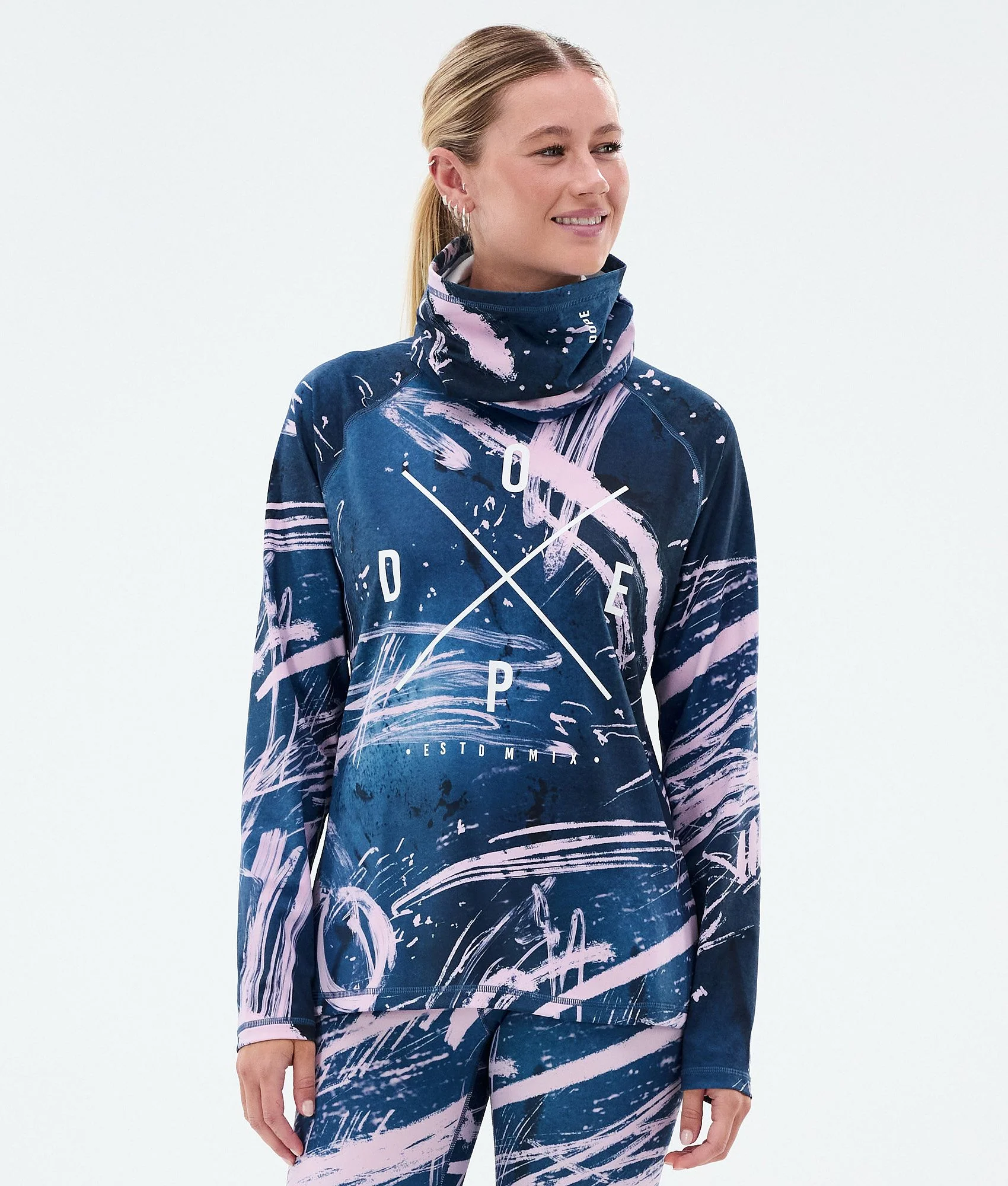 Base Layer Top Women 2X-Up Carvings Pink