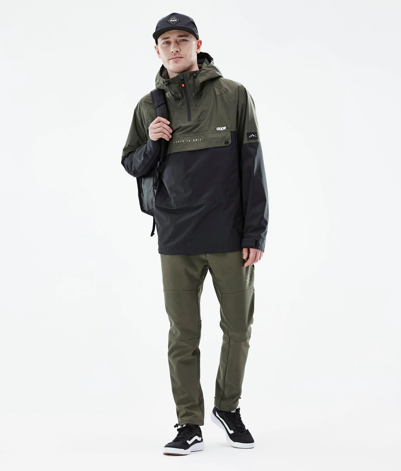 Outdoor Jacket Men Olive Green/Black