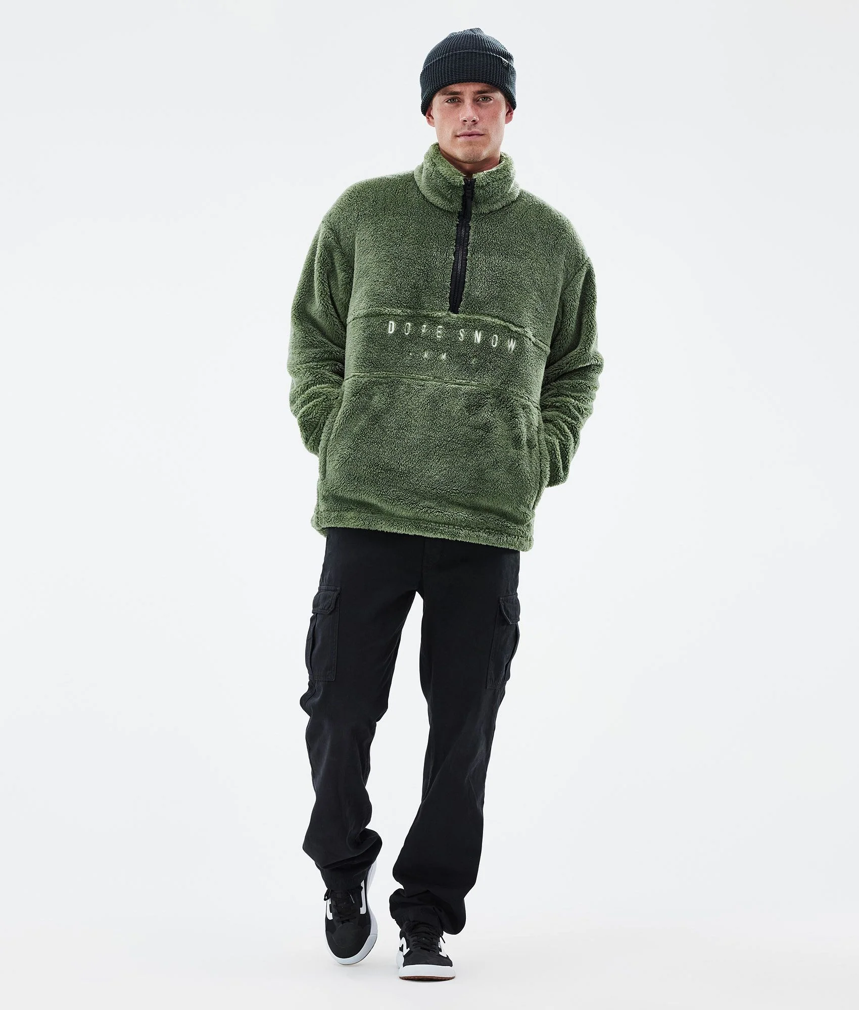 Fleece Sweater Men Moss Green