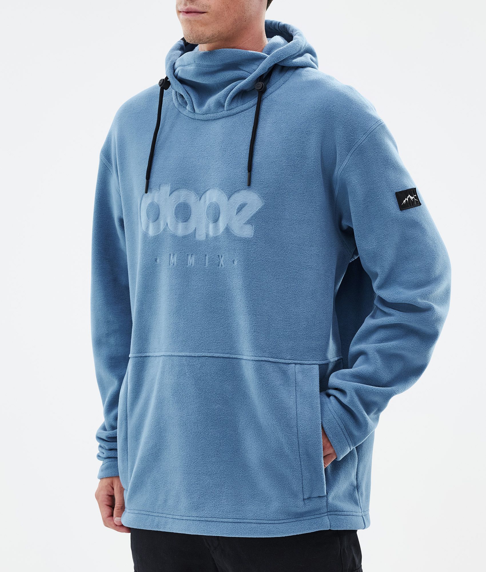 Fleece Hoodie Men Blue Steel