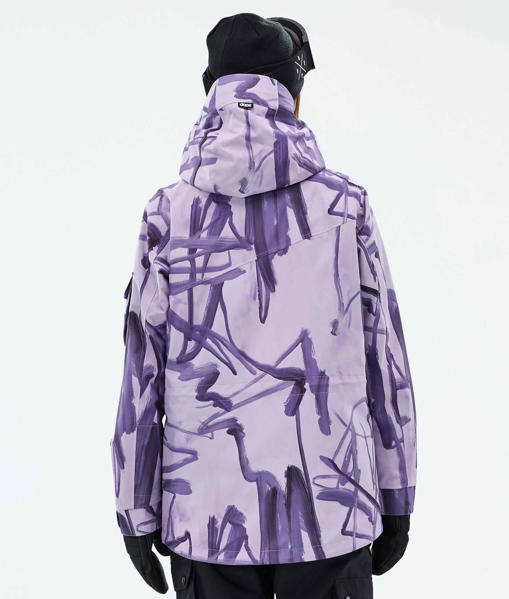 Snowboard Jacket Women Scribble Purple