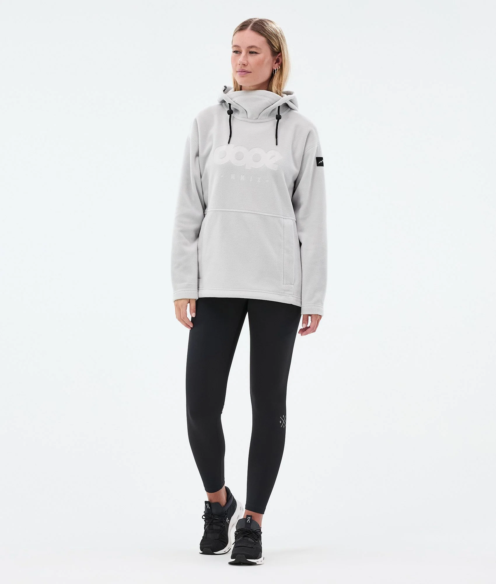 Fleece Hoodie Women Light Grey