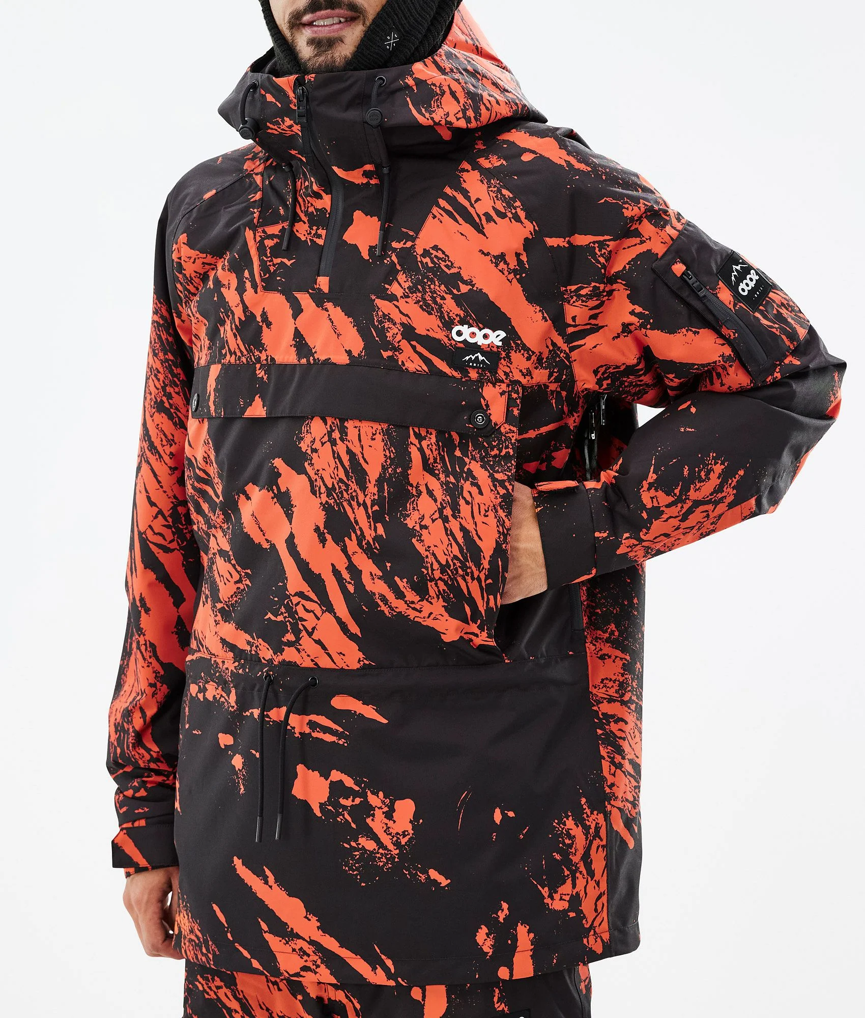 Snowboard Jacket Men Paint Orange