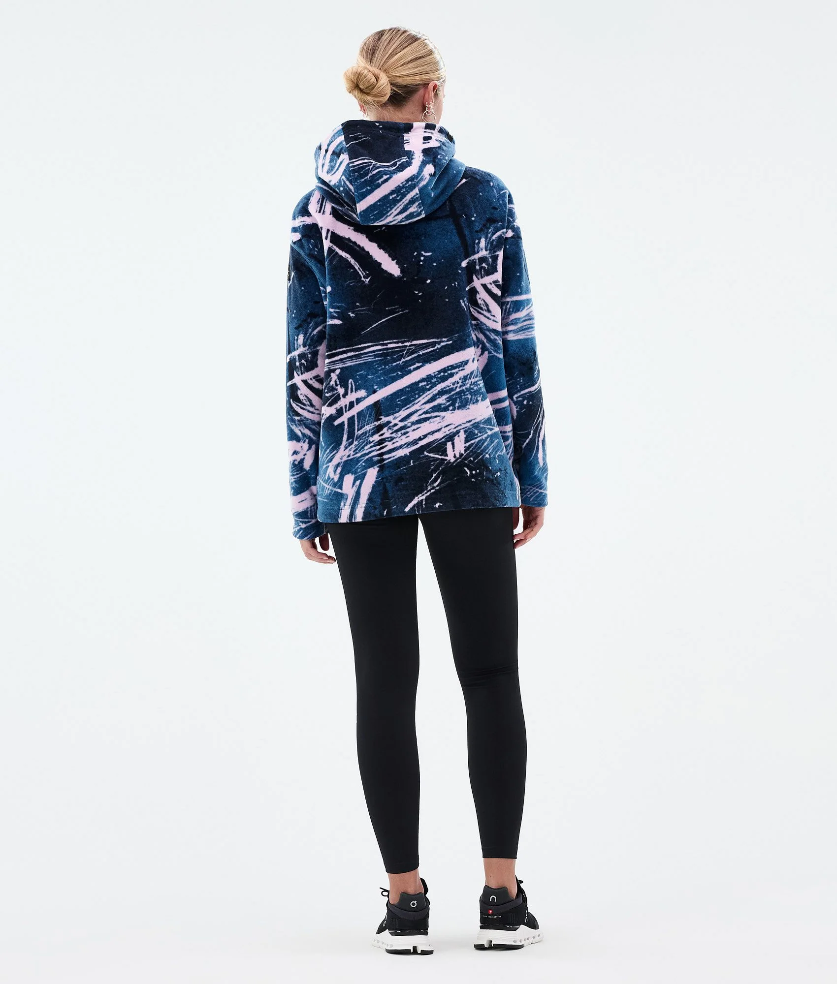 Fleece Hoodie Women Carvings Pink