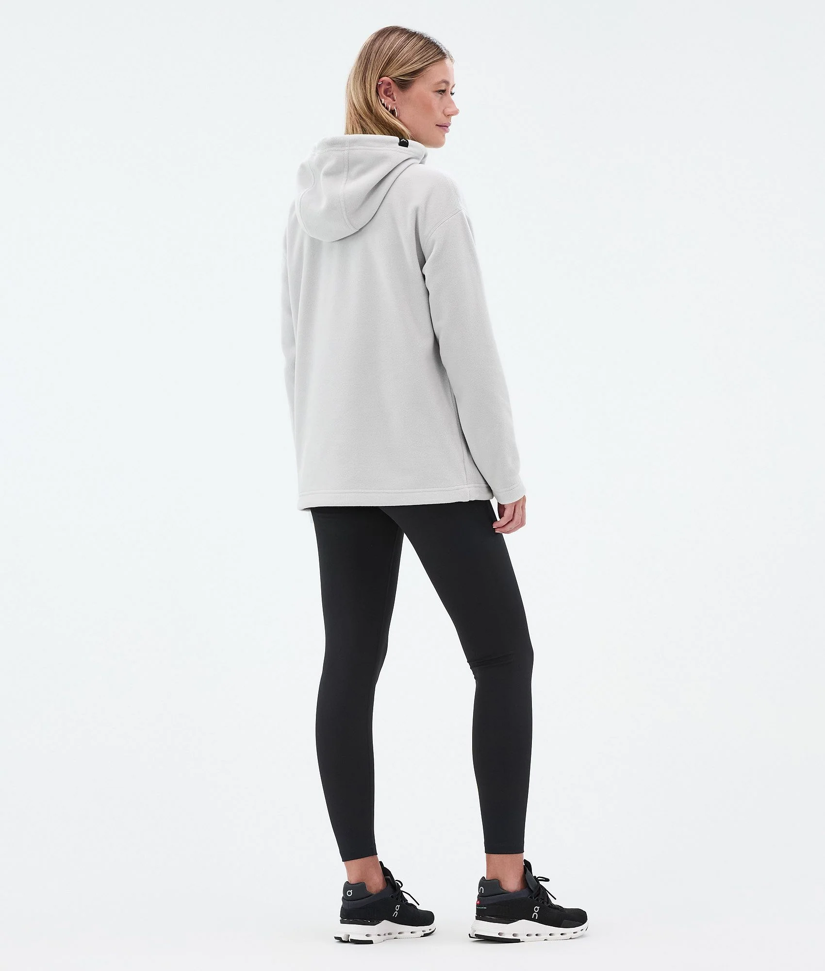 Fleece Hoodie Women Light Grey