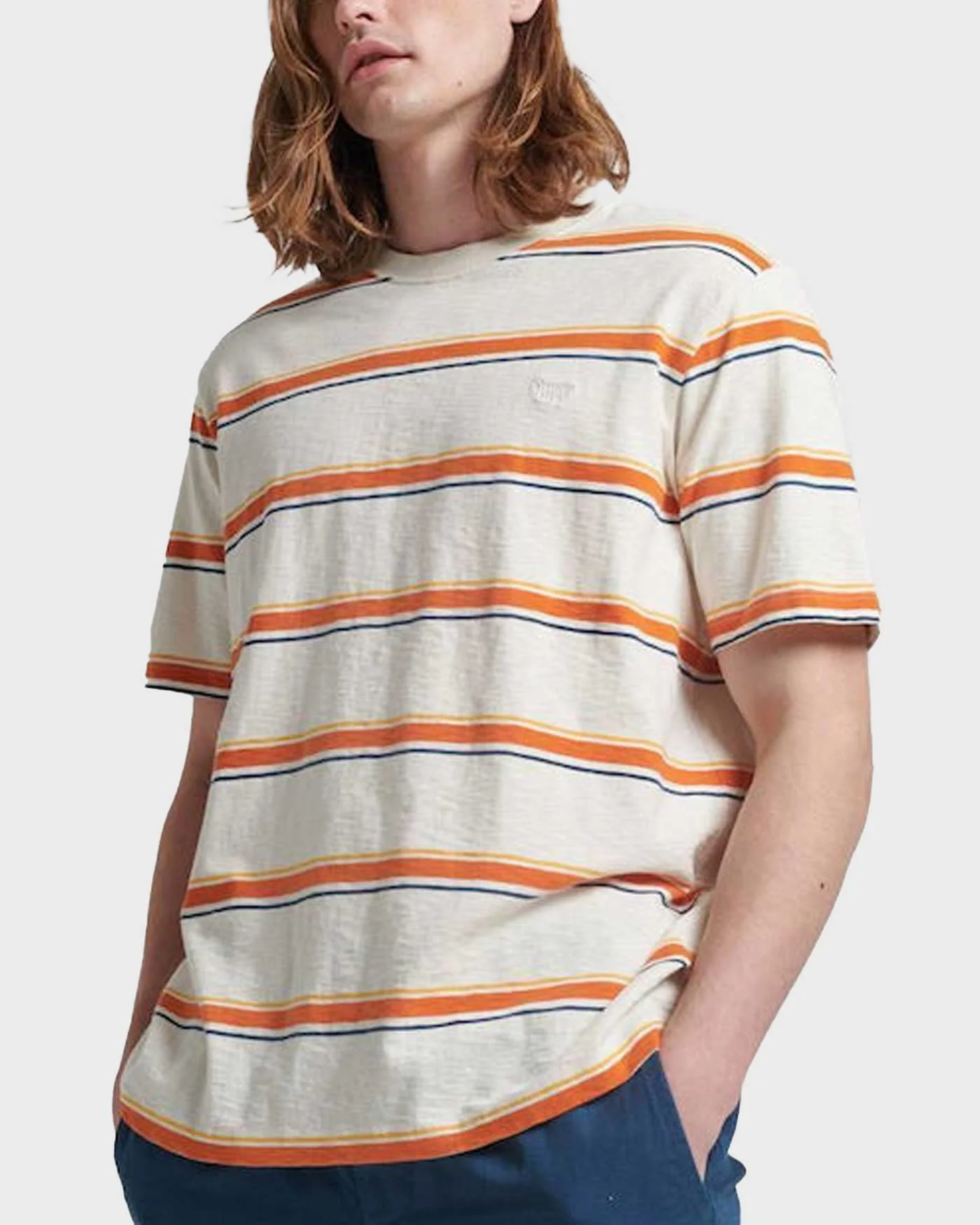 Organic Cotton Vintage Textured Stripe T-Shirt