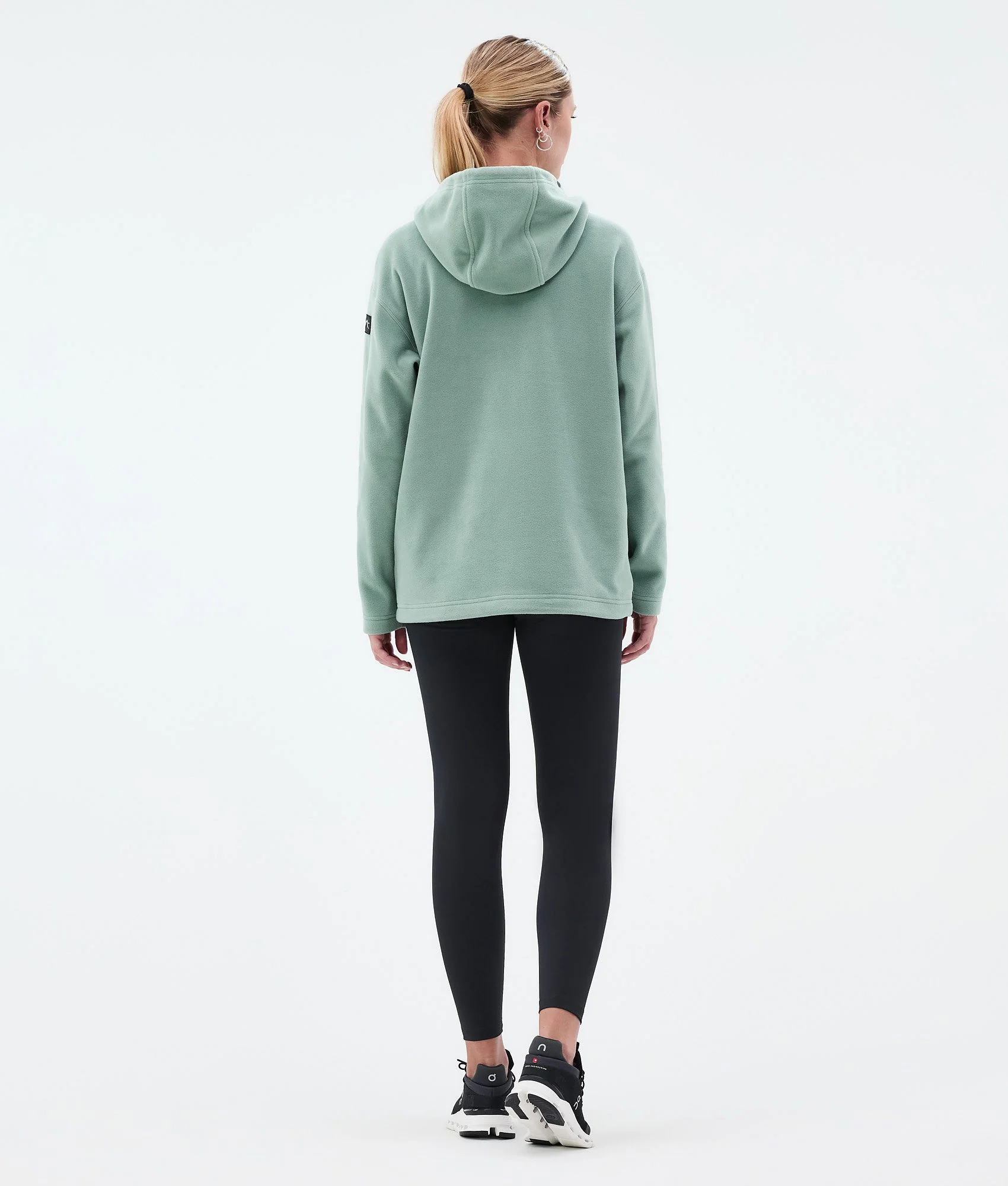 Fleece Hoodie Women Faded Green