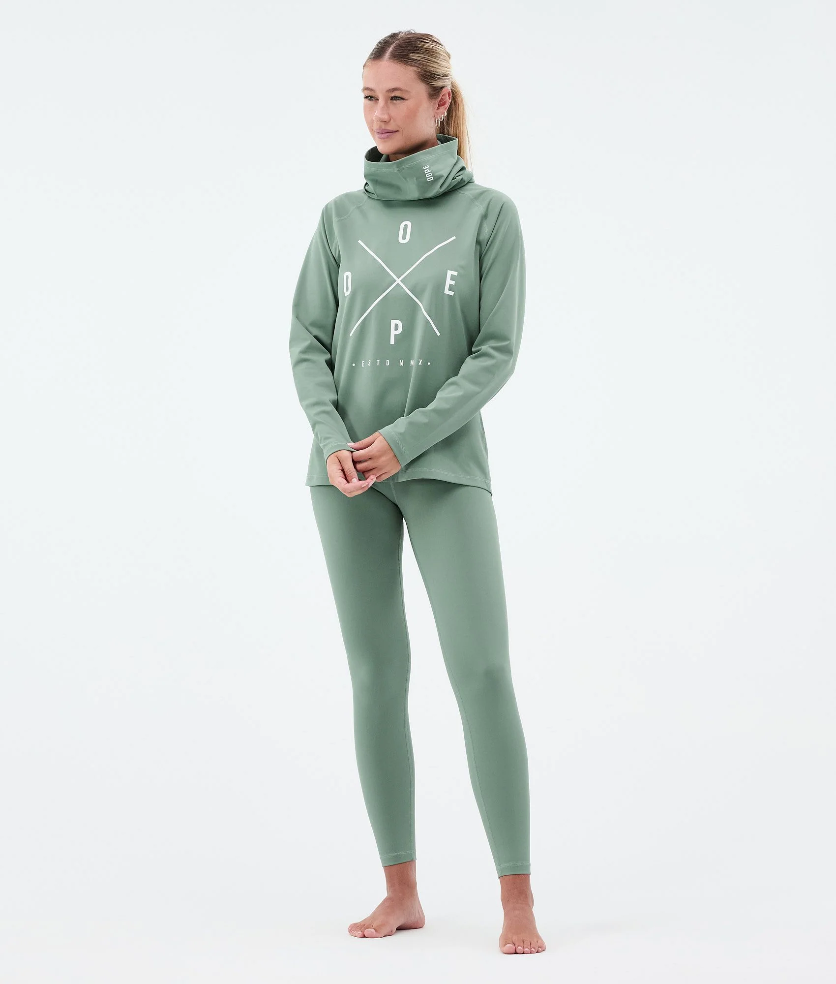 Base Layer Pant Women 2X-Up Faded Green