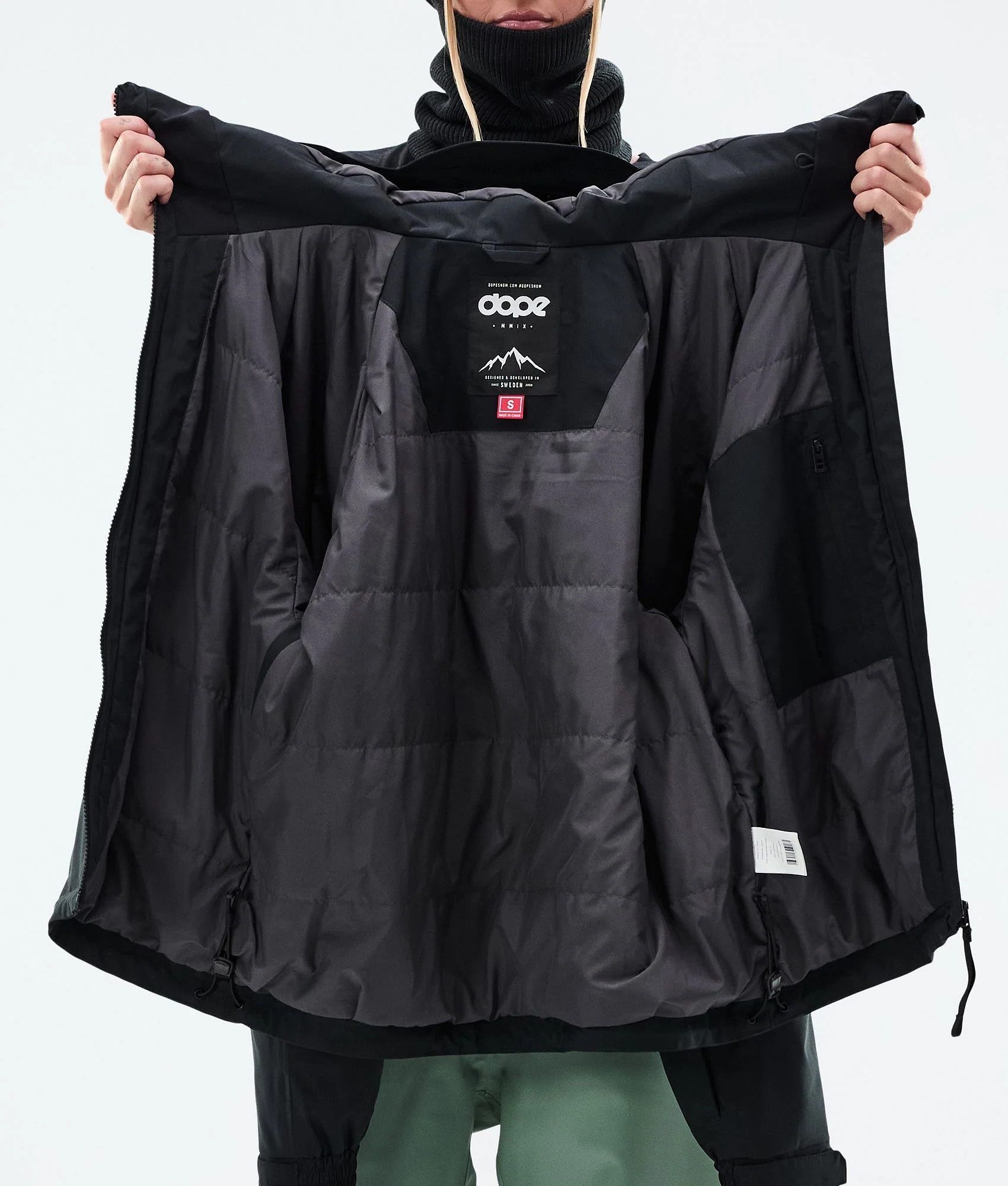 Snowboard Jacket Women Spike Black/Faded Green