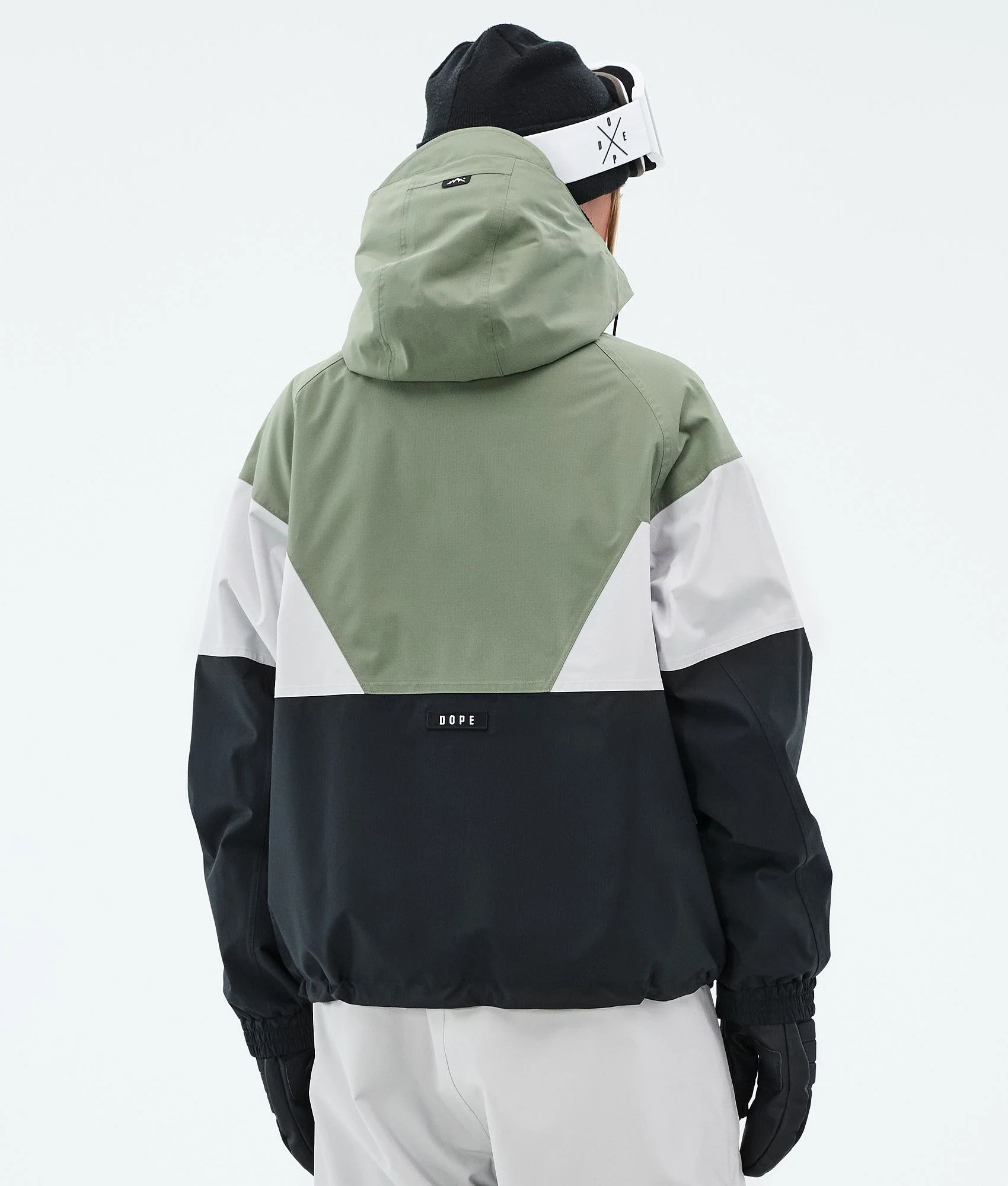 Snowboard Jacket Women Sport Moss Green/Light Grey/Black