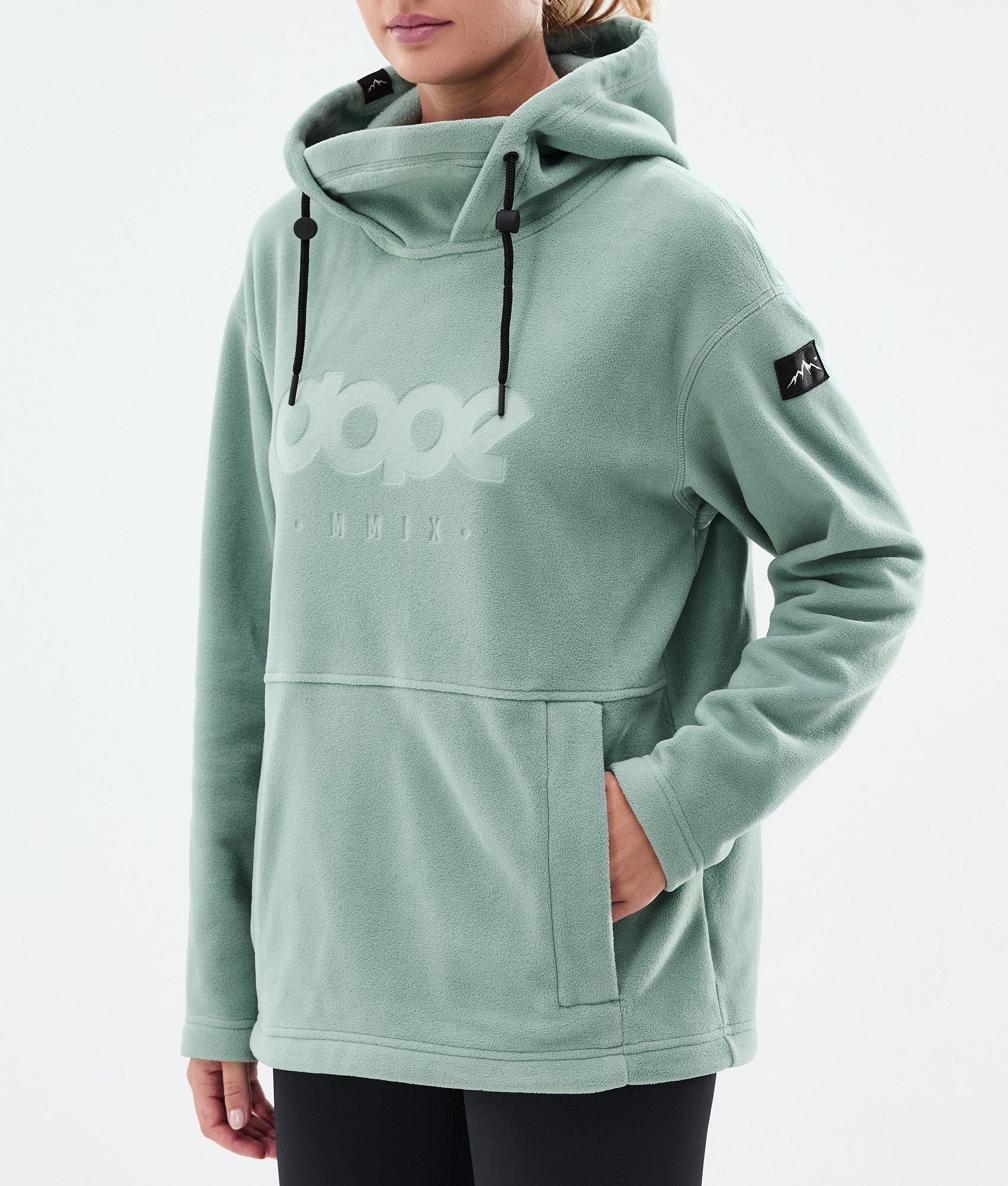 Fleece Hoodie Women Faded Green