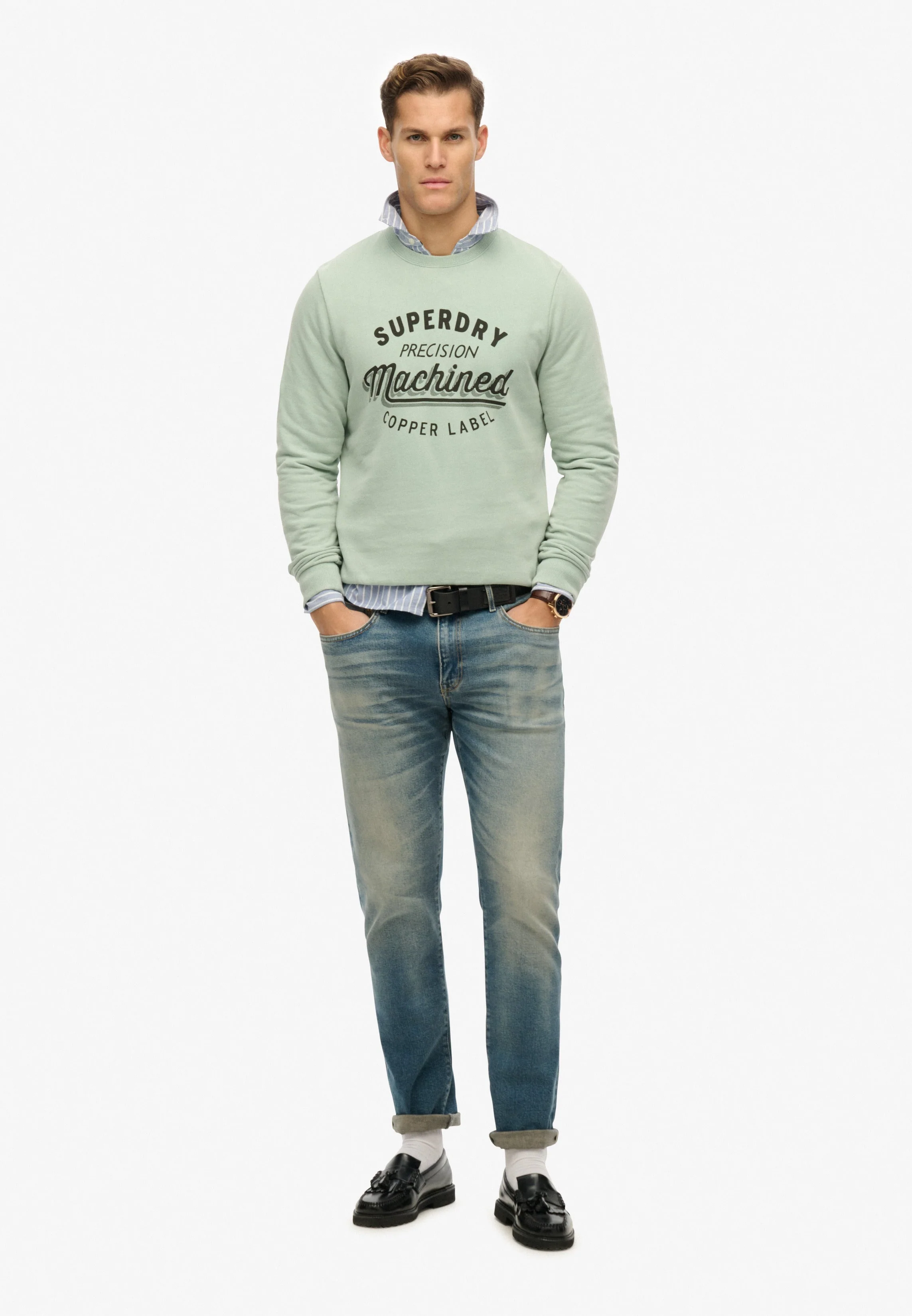 Vintage Wash Relaxed Crew Sweatshirt