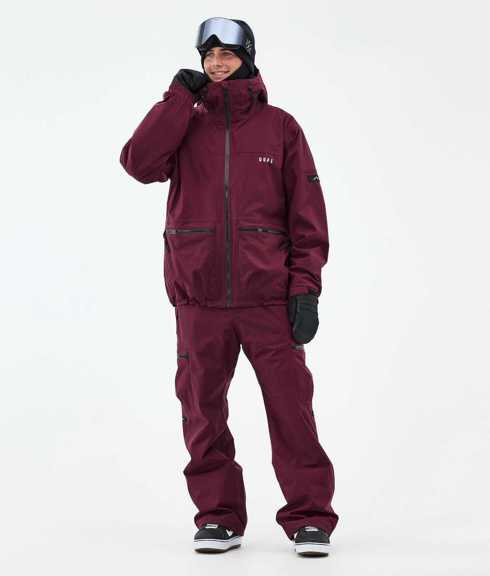 Snowboard Jacket Men Burgundy