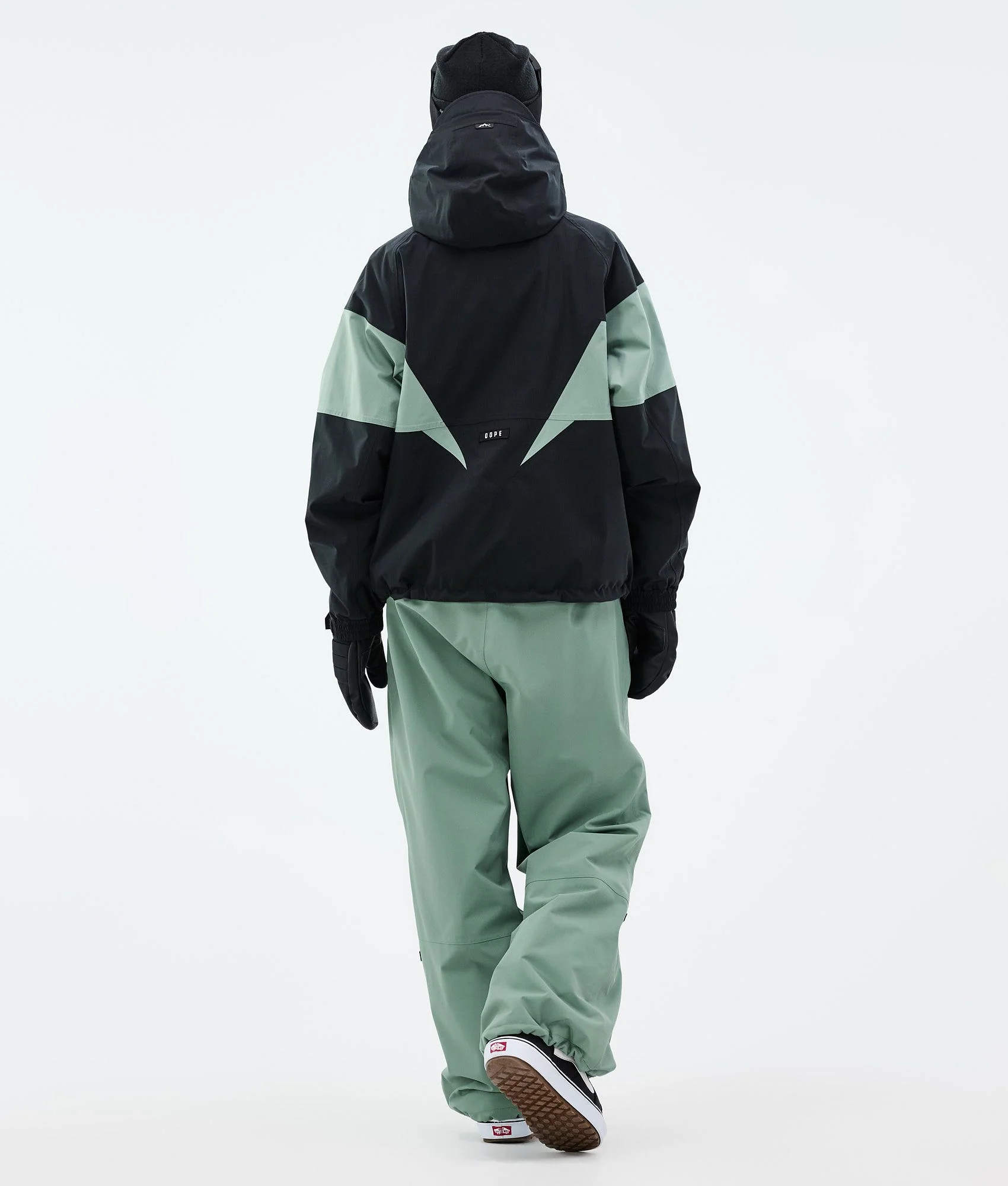 Snowboard Jacket Women Spike Black/Faded Green