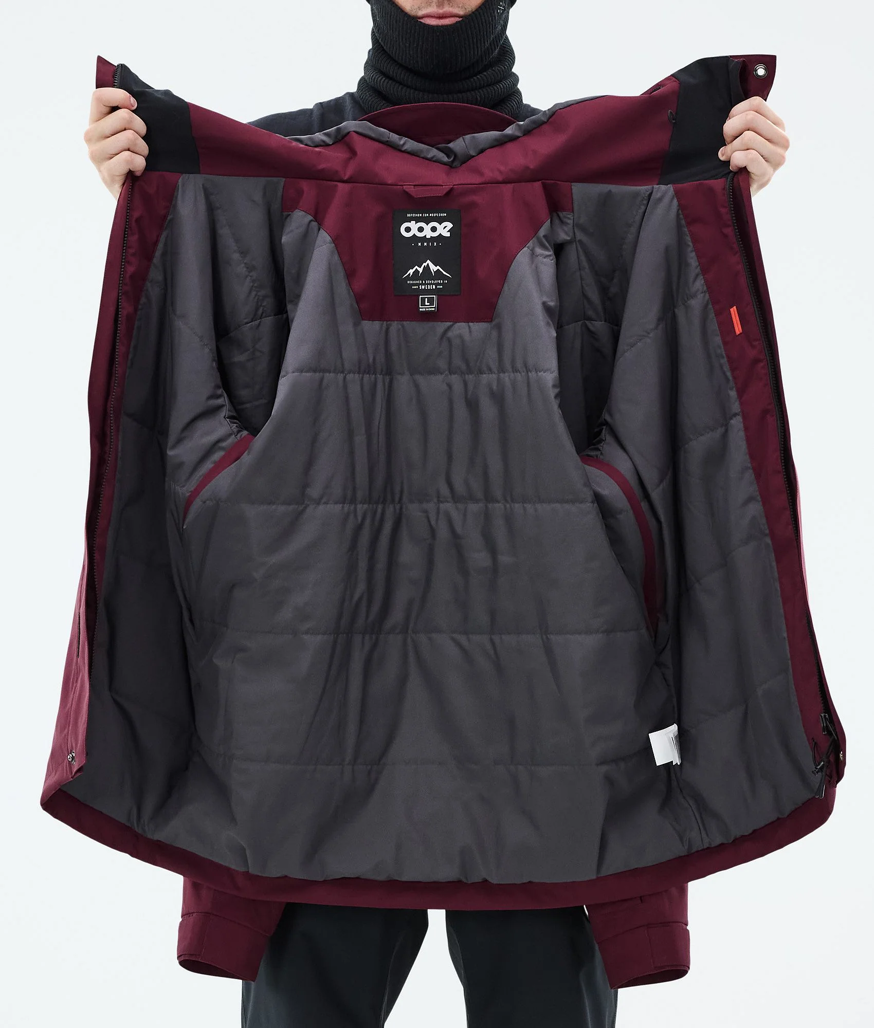 Snowboard Jacket Men Burgundy