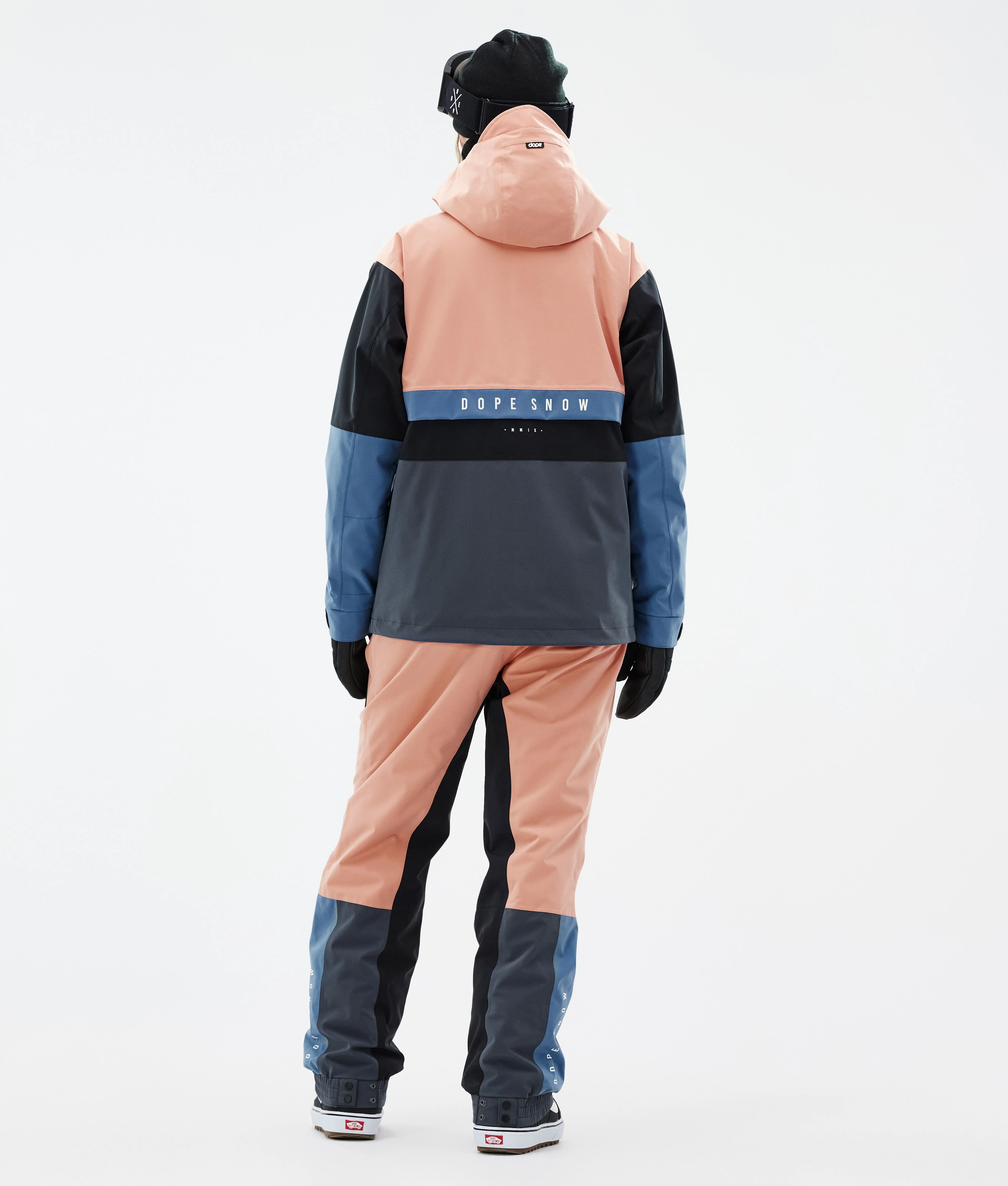 Snowboard Jacket Women Faded Peach/Blue Steel/Black/Metal Blue