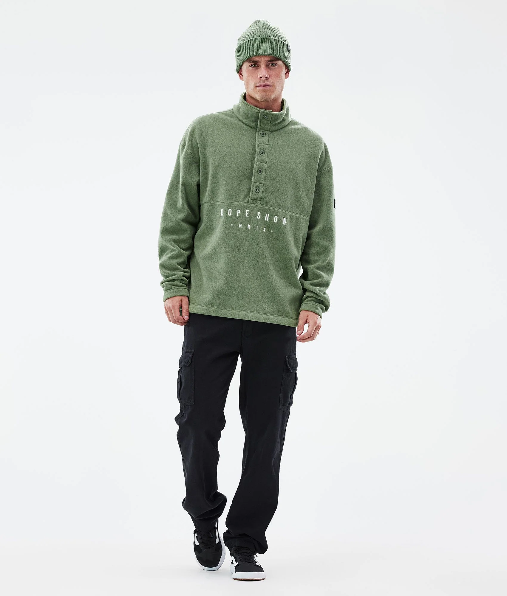 Fleece Sweater Men Moss Green