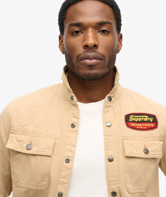 Patched Canvas Overshirt